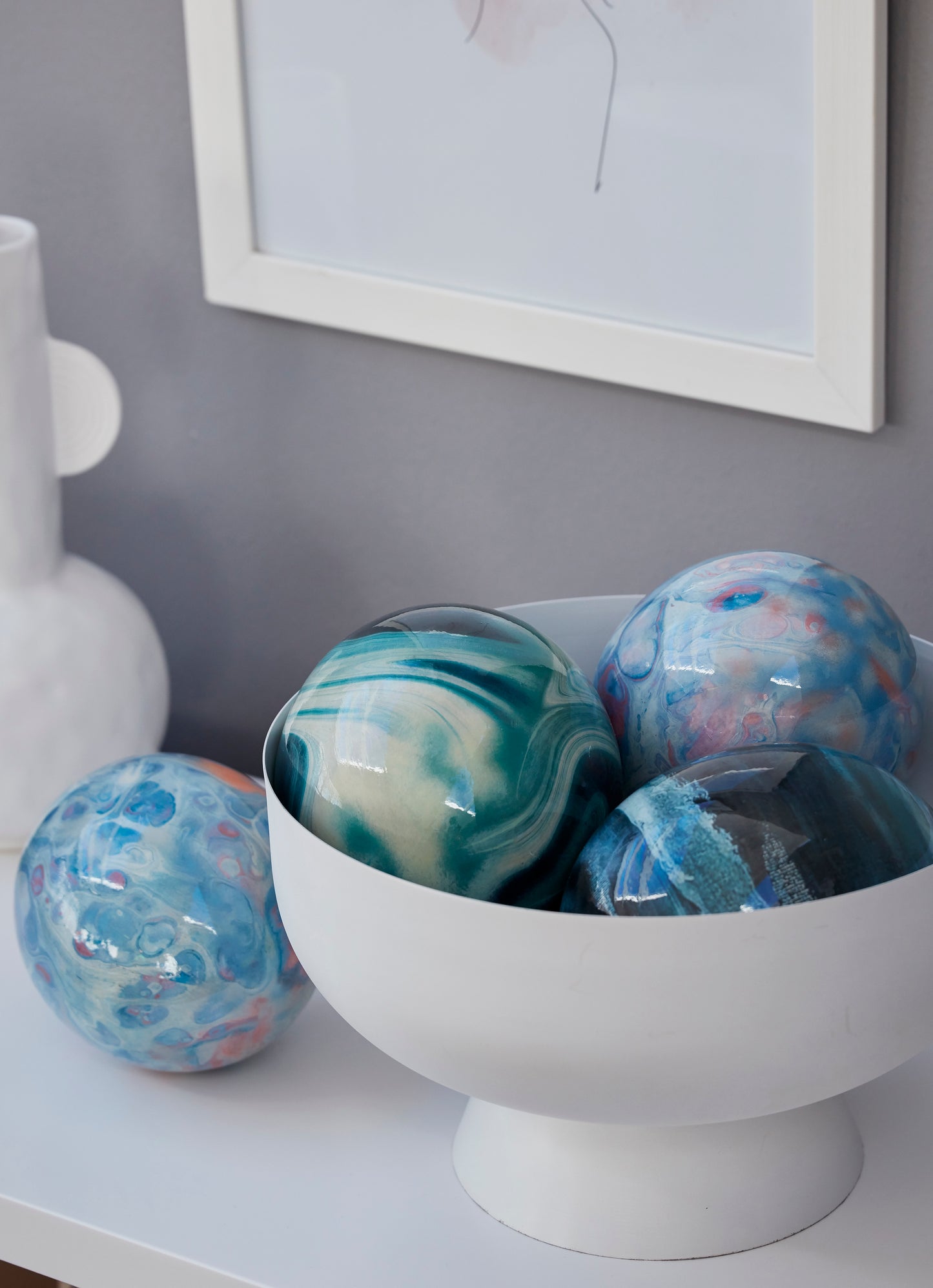 Watercolour design decoupage ostrich egg