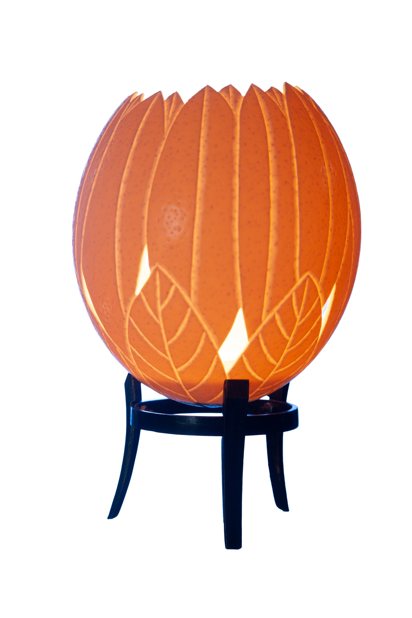 Tulip themed ostrich egg tealight