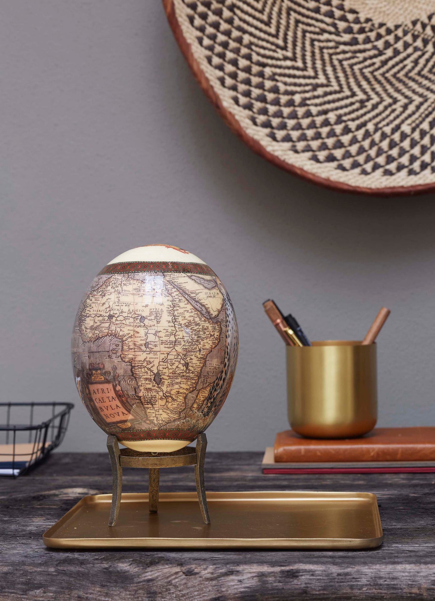 Rhino decoupage eggshell