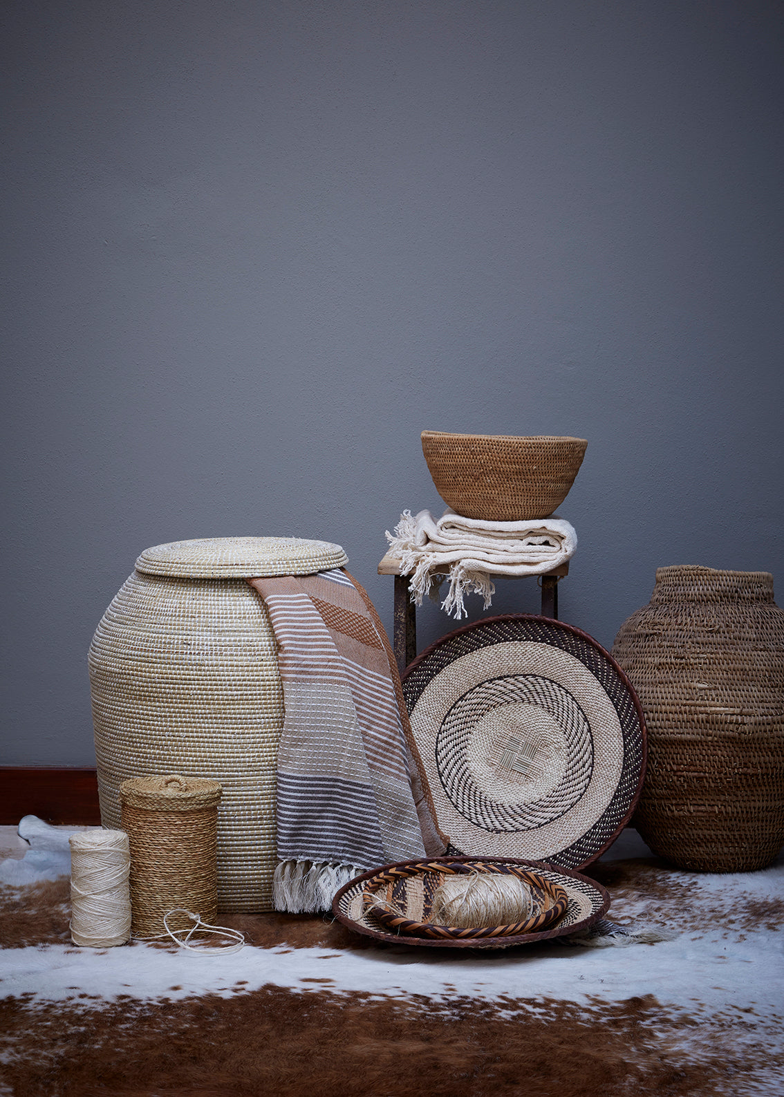 African Tonga basket 43.5cm