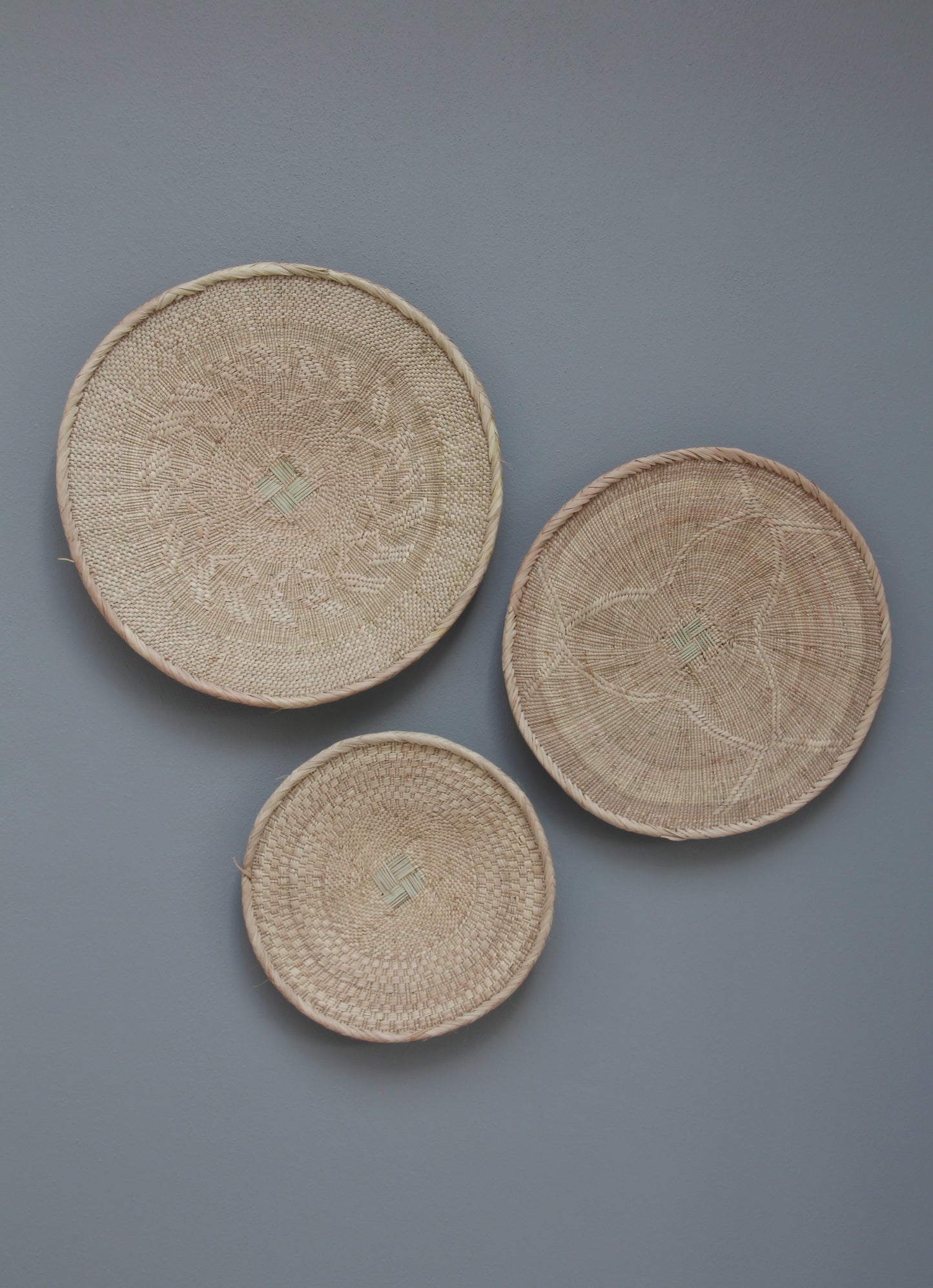 African Tonga baskets: 34cm,43cm,48cm