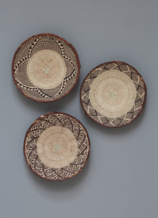 African Tonga baskets: 34cm,35cm,36cm