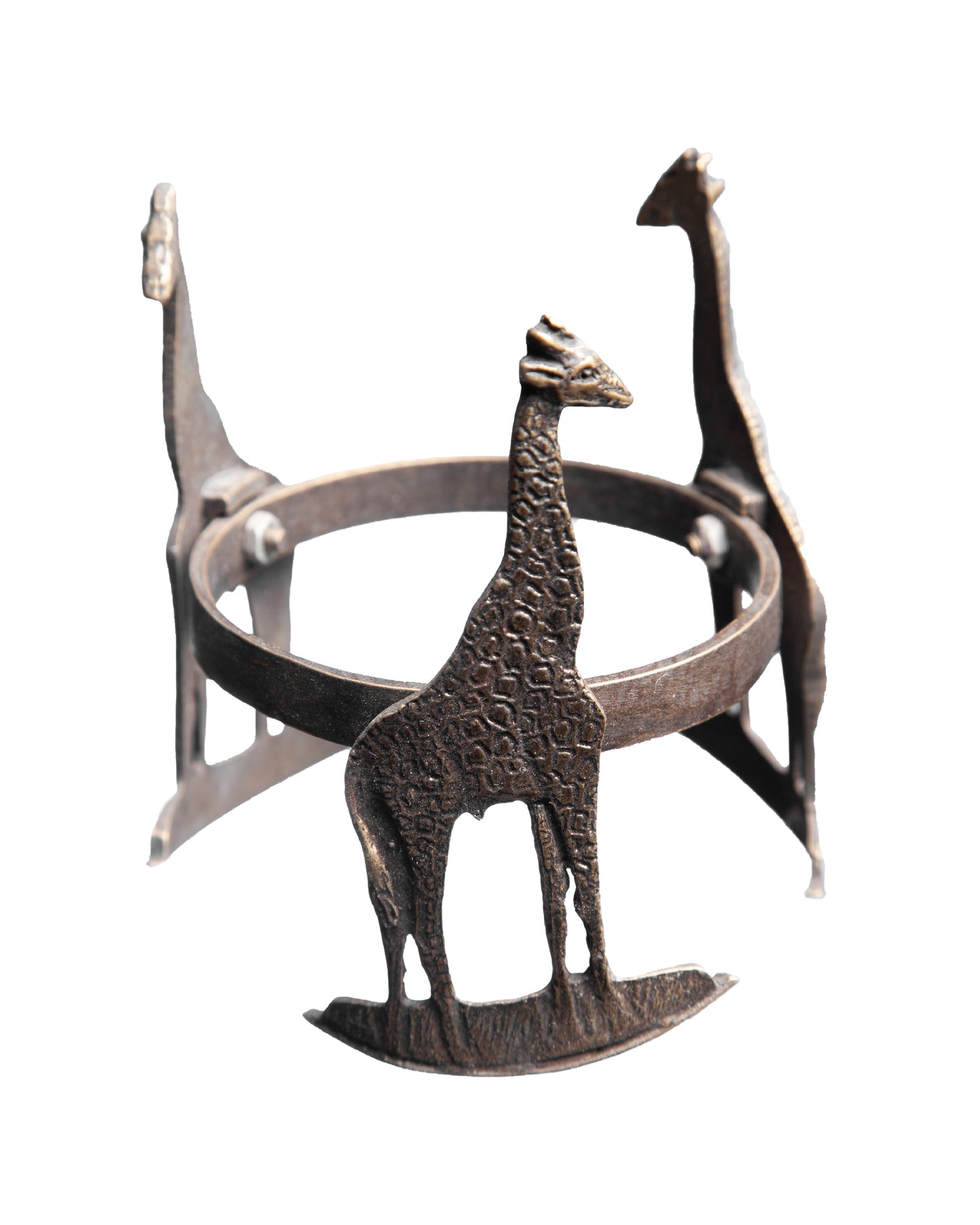 Giraffe brass stand