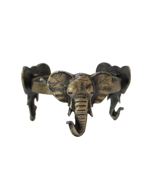 Elephant head brass stand
