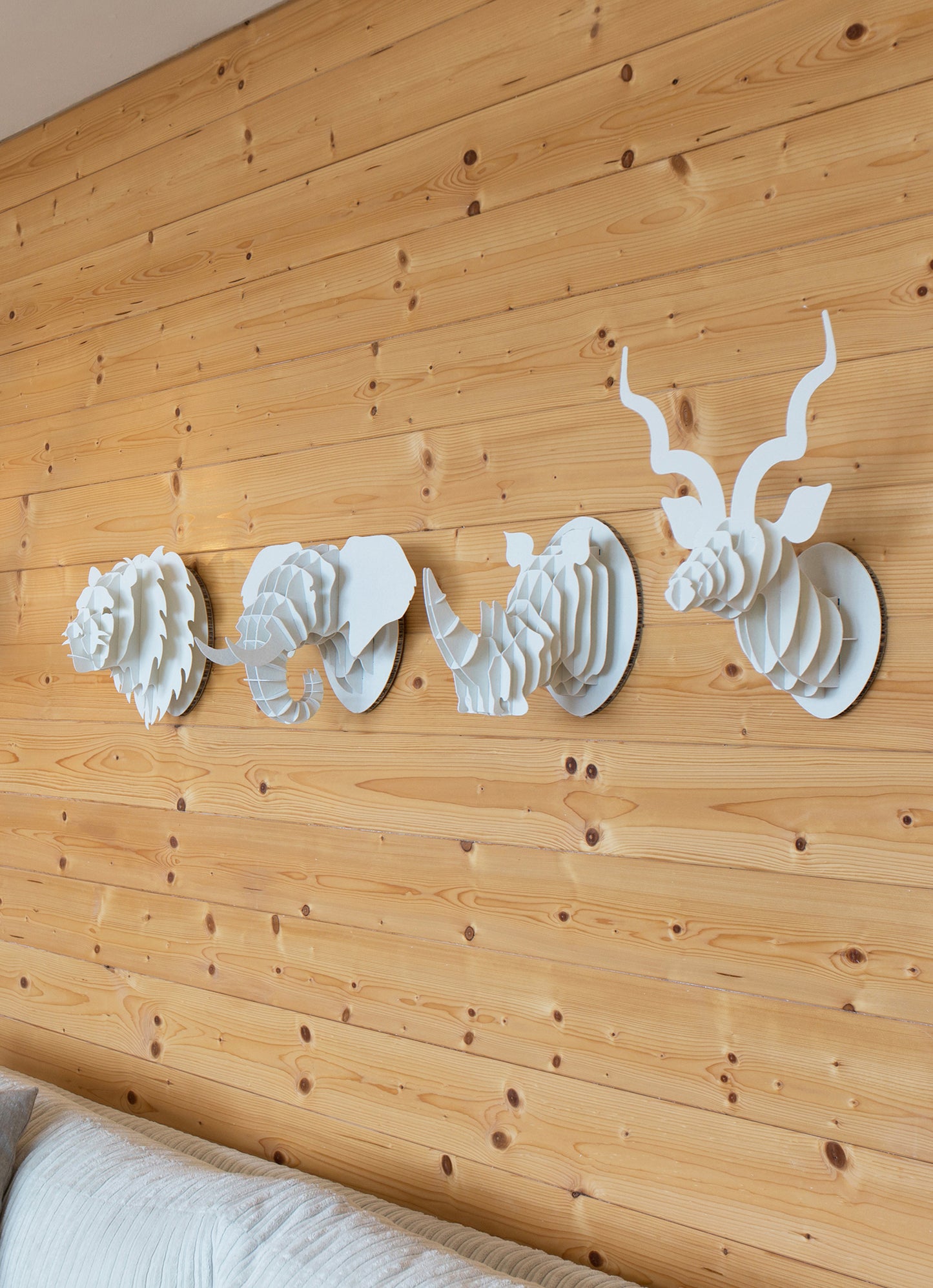 Small Kudu head in paperboard wall mount