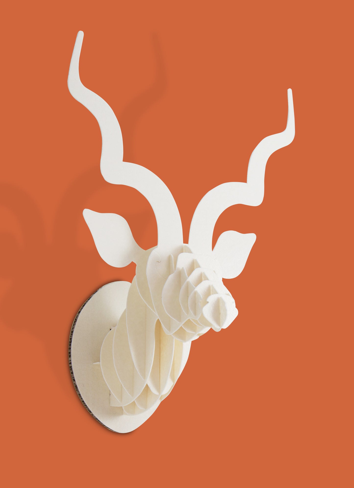 Small Kudu head in paperboard wall mount