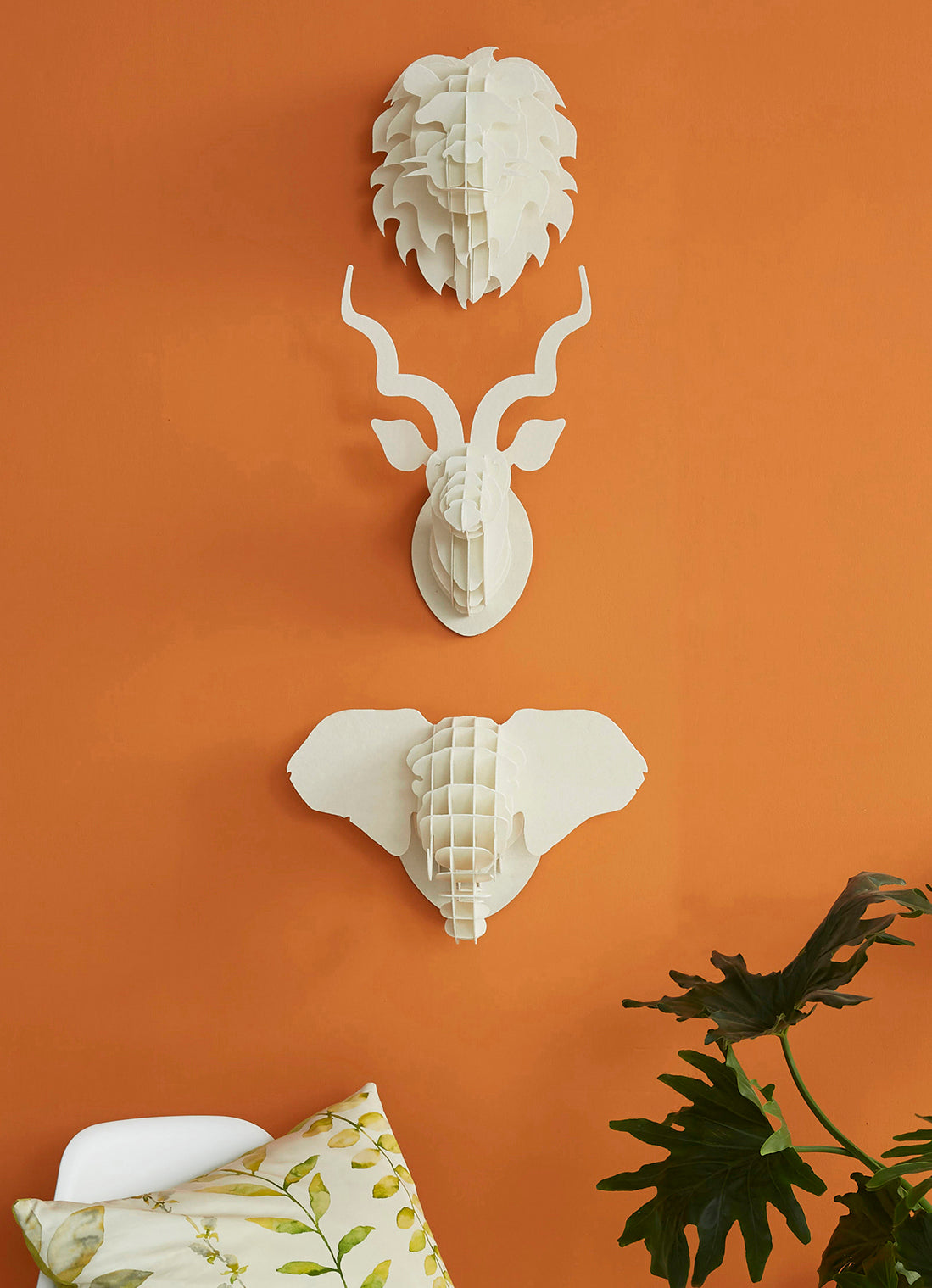 Small Kudu head in paperboard wall mount