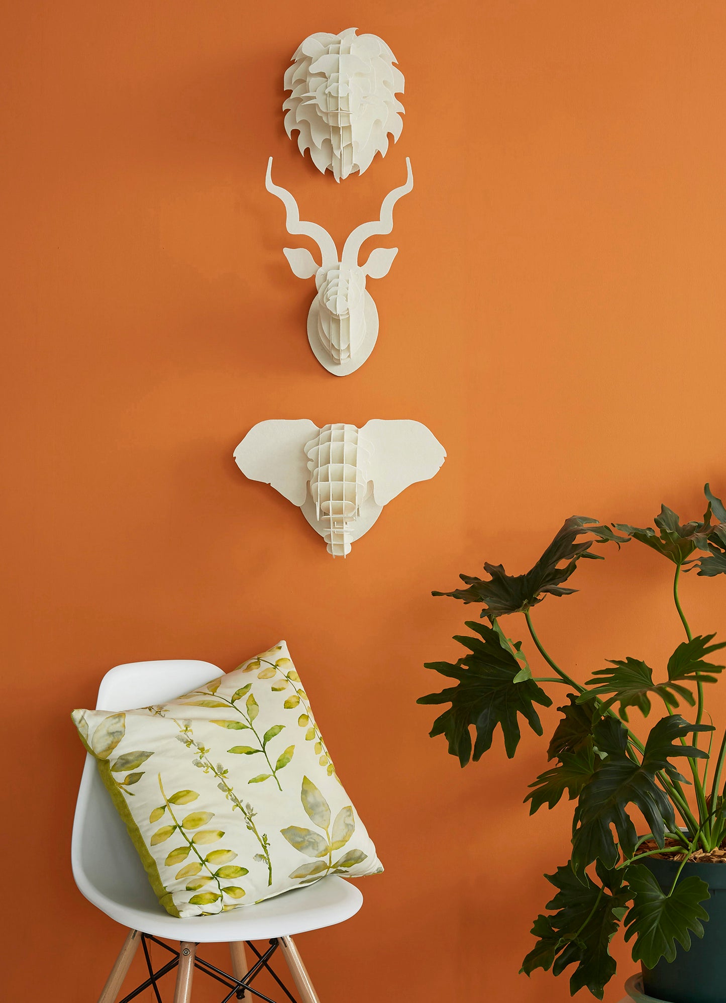 Small Kudu head in paperboard wall mount