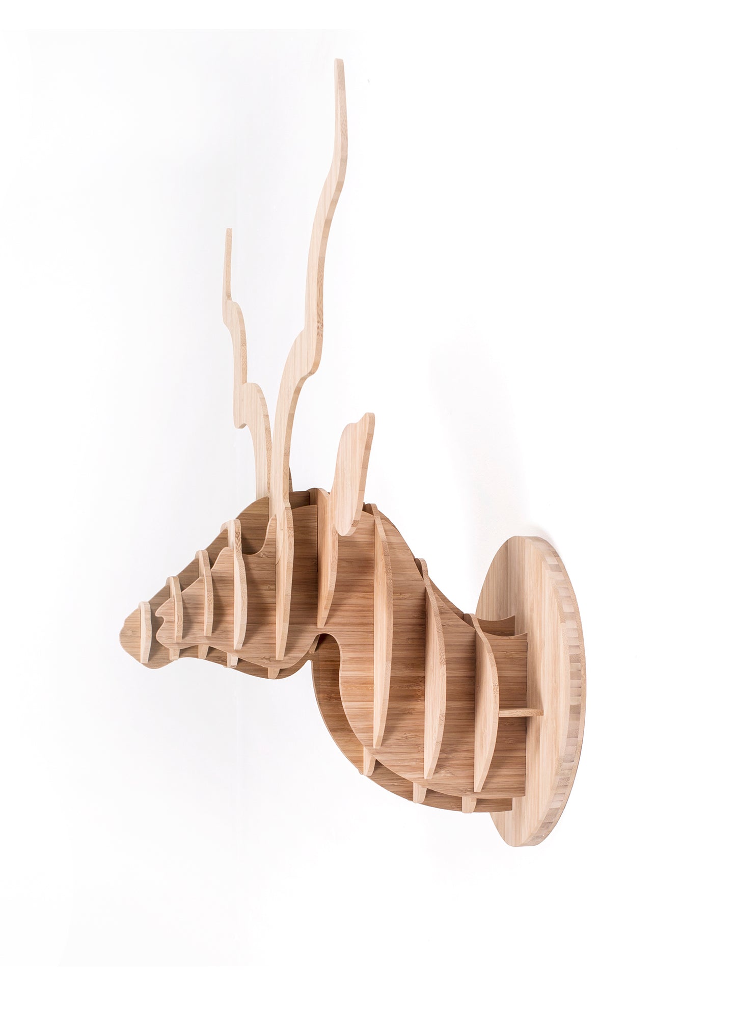 Kudu head in bamboo wall mount