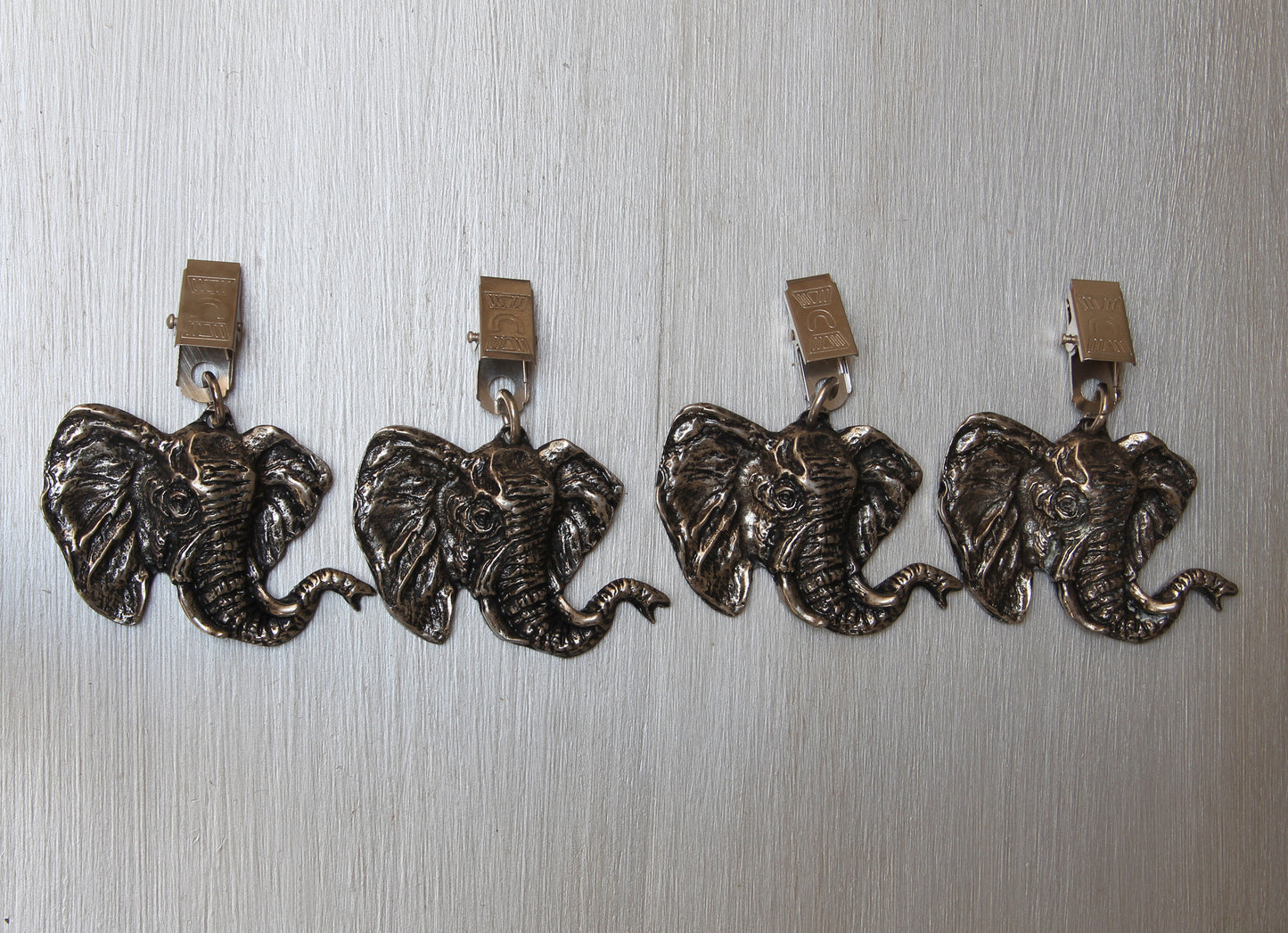 Elephant brass tablecloth weights