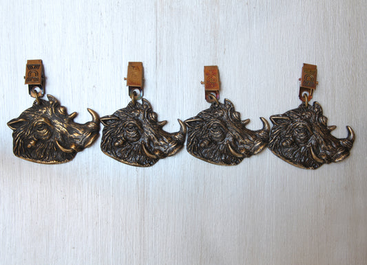 Warthog brass tablecloth weights