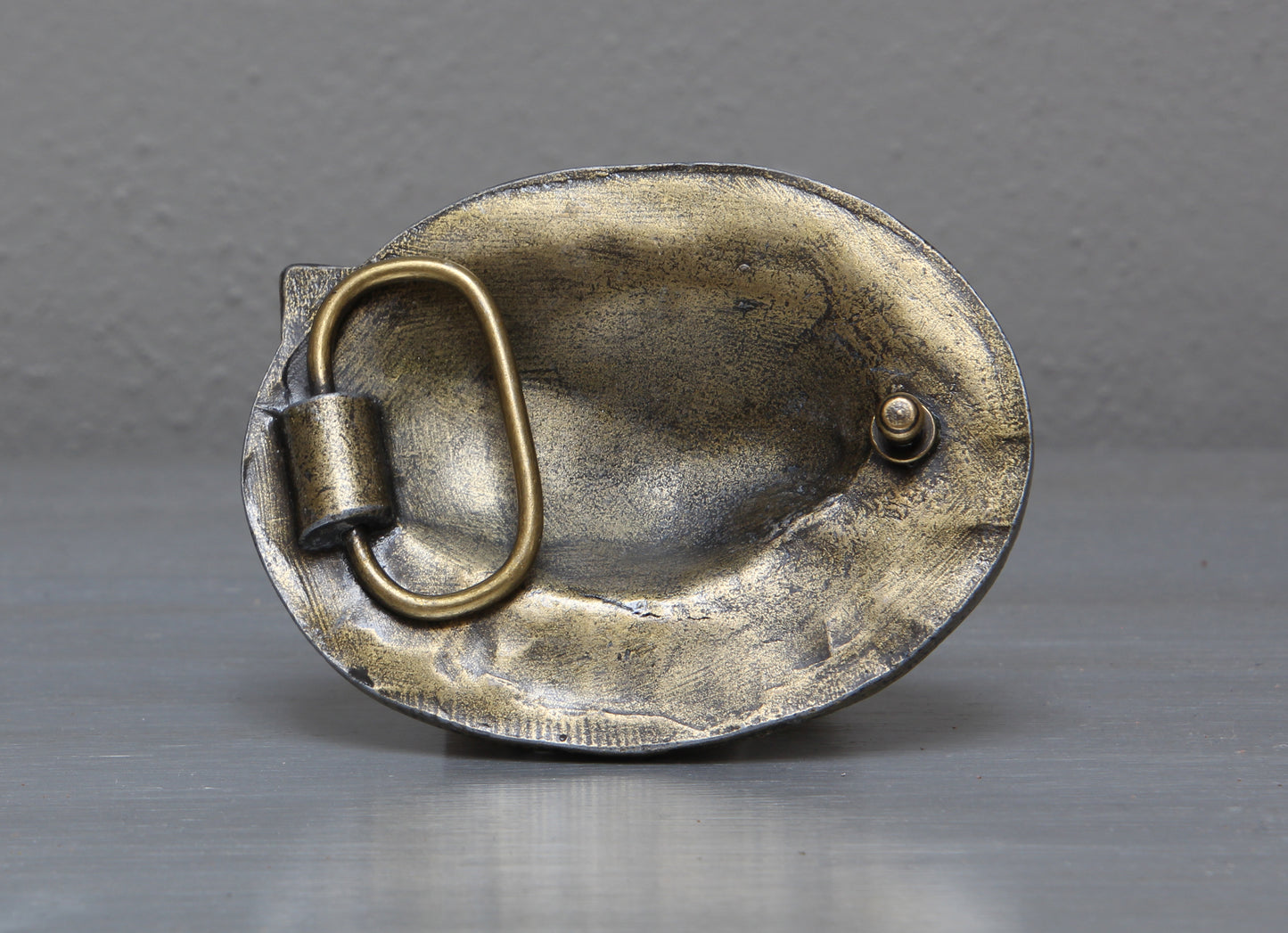 Brass  African leopard belt buckle