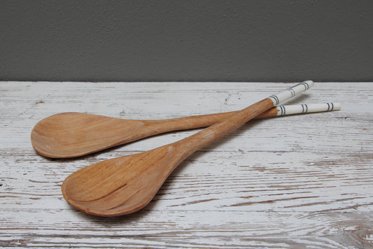 Bonehandle salad servers