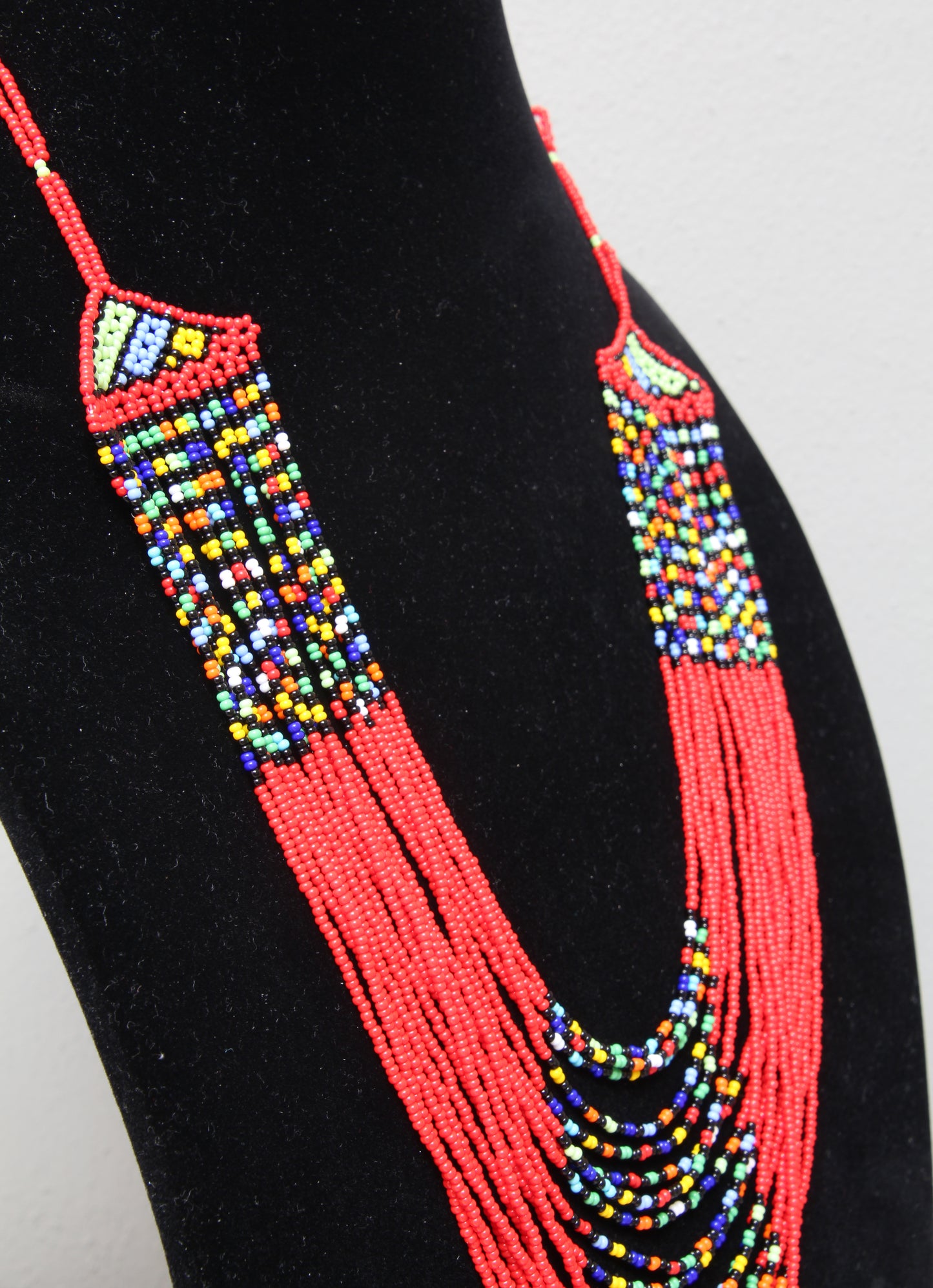 Maasai multi-colour multi-stringed necklace