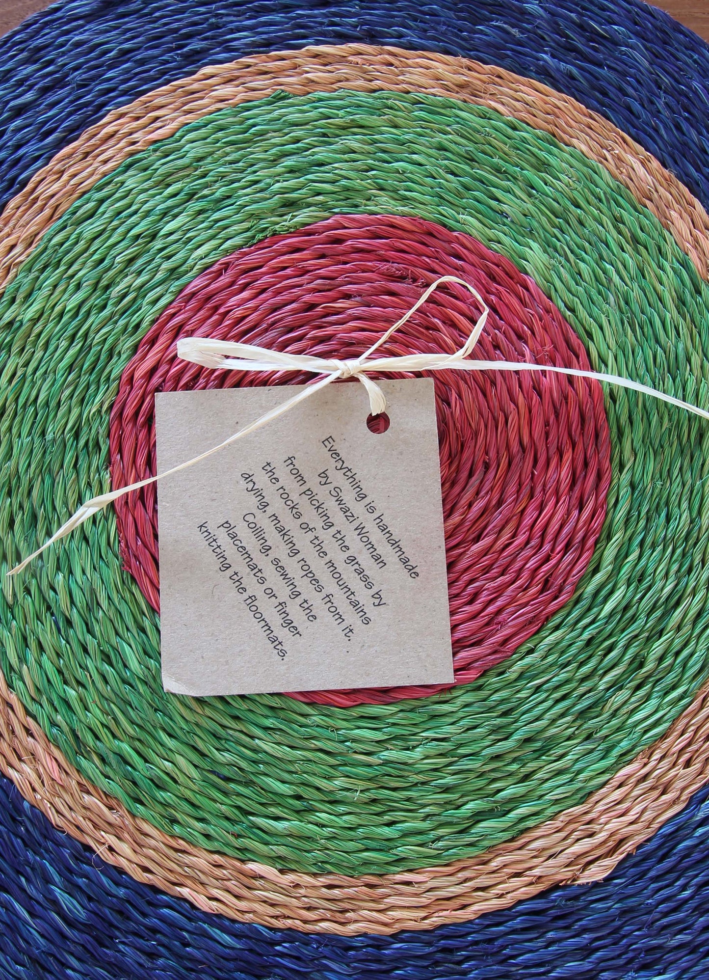 Set of 2 African placemats 31cm in diameter