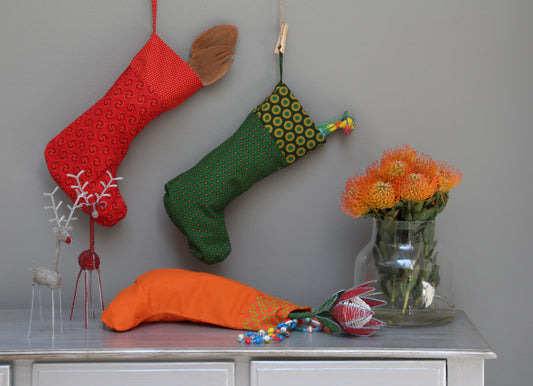 African Shwe-shwe Christmas stockings
