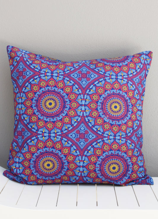 Navy Shwe-shwe print scatter cushion