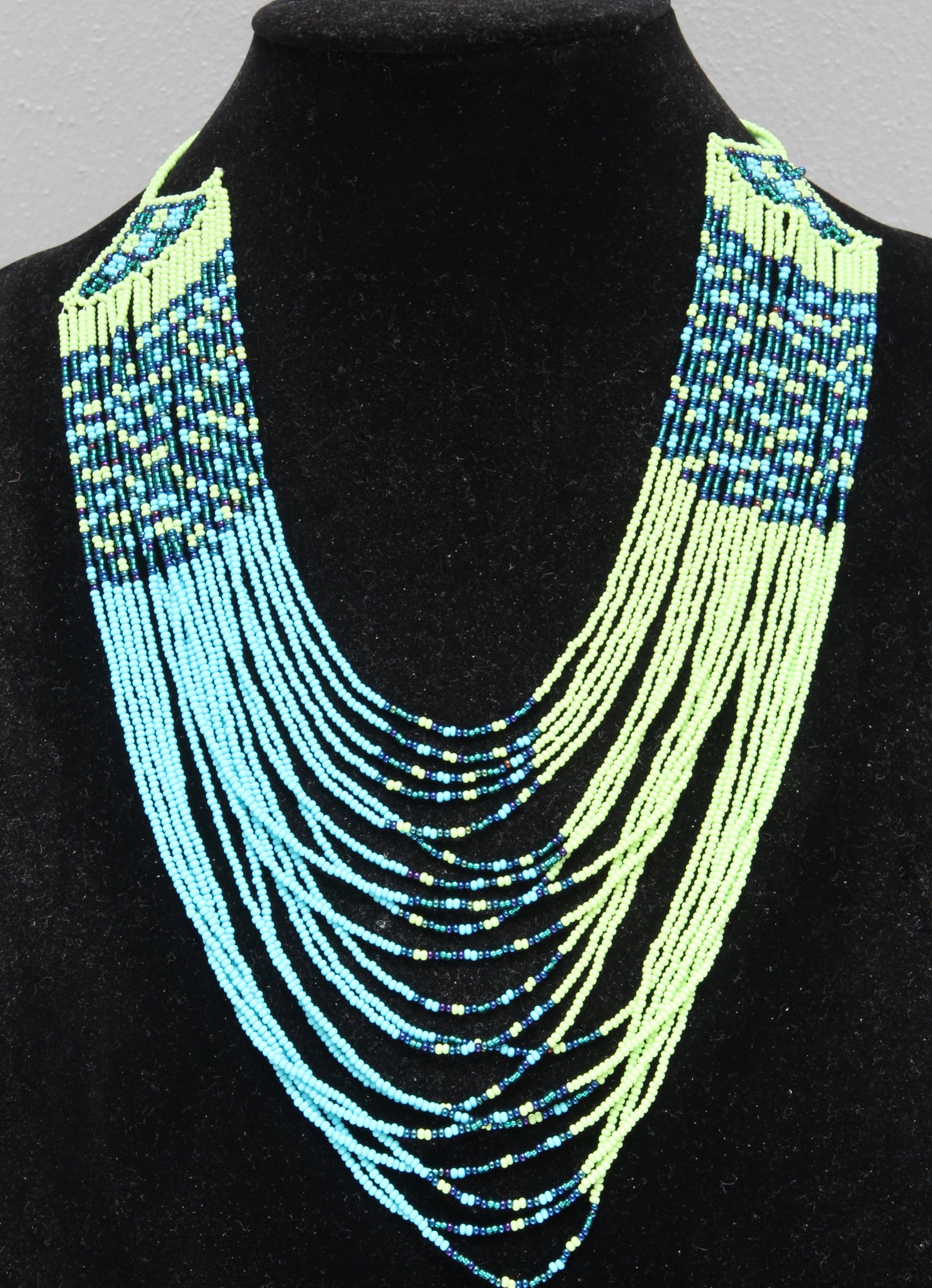 Maasai multi-colour multi-stringed necklace