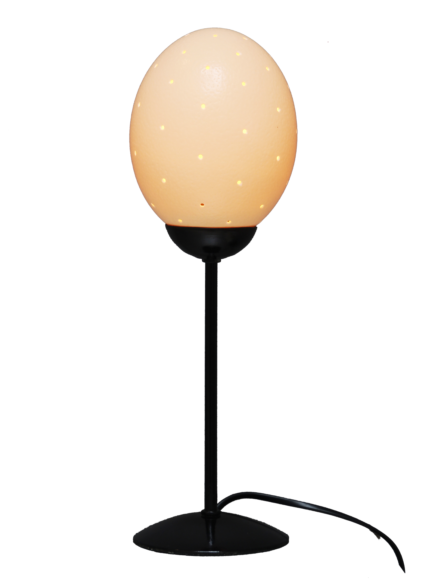 Mild Steel Ostrich egg lamp stand 180mm (excludes egg)