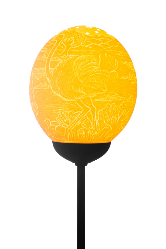 Ostrich detailed egg lamp