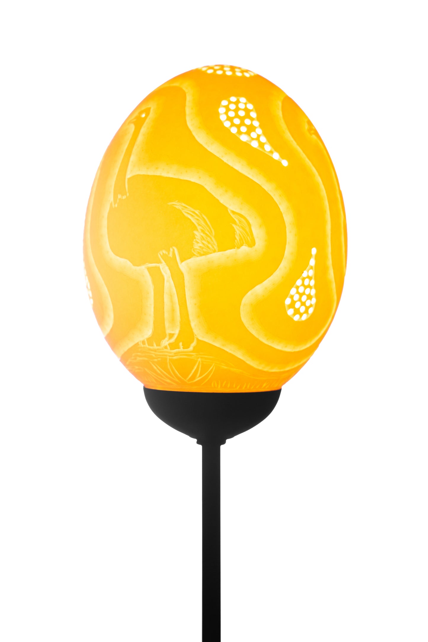 Ostrich teardrop egg lamp