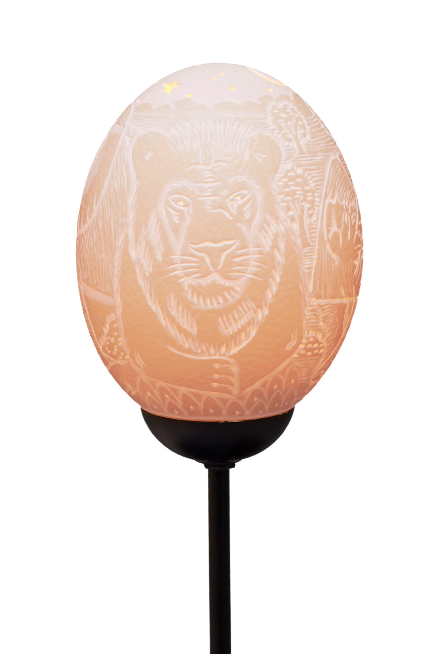 Big 5 Galaxy ostrich egg lamp