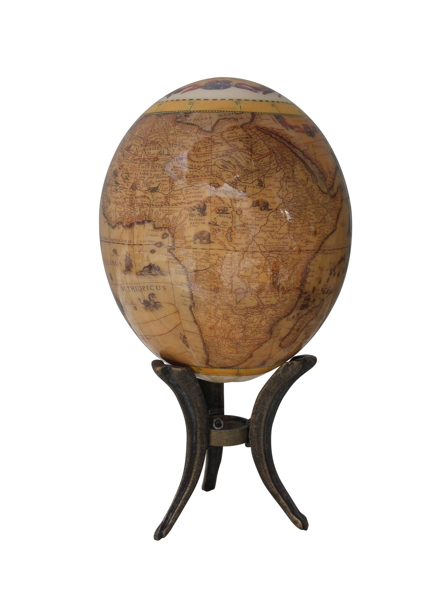 Decoupage Big 5 ostrich egg