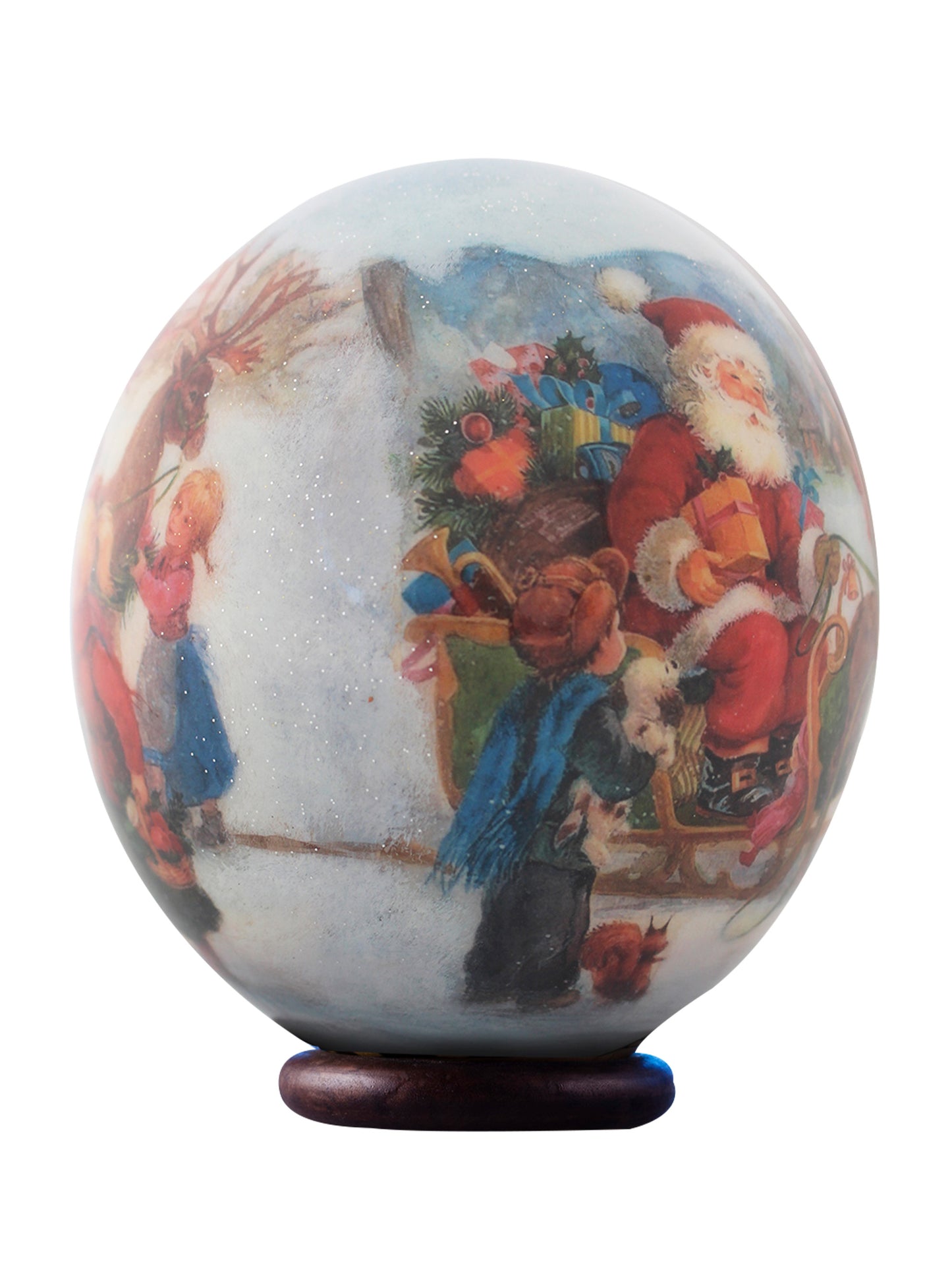 Father Christmas decoupage egg