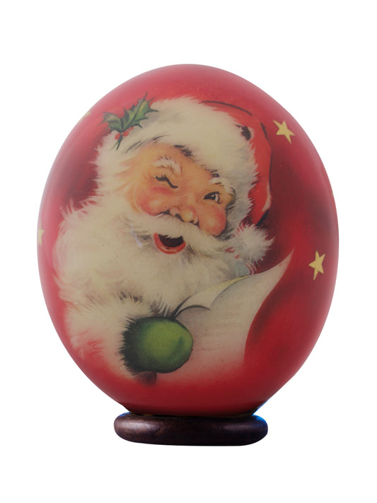 Father Christmas decoupage egg