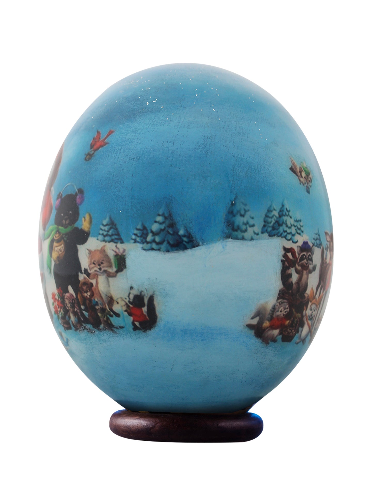 Father Christmas decoupage egg