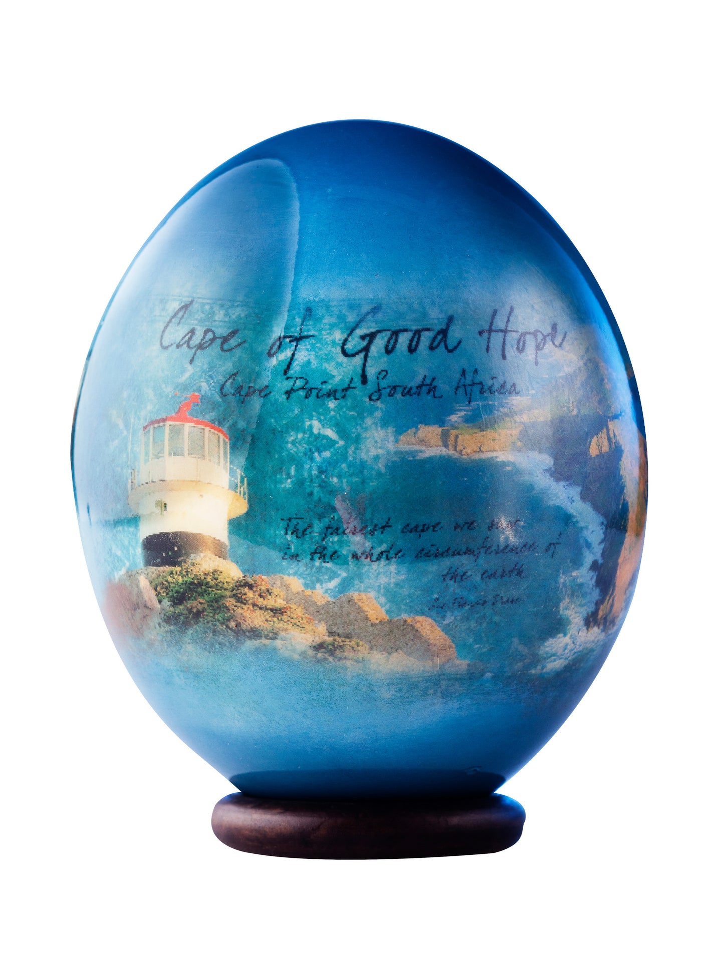 Decoupage Cape of Good Hope ostrich egg