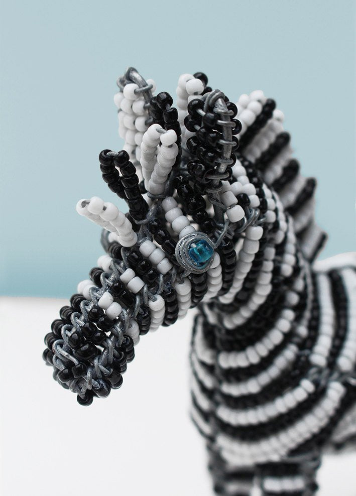 Striped beaded zebra