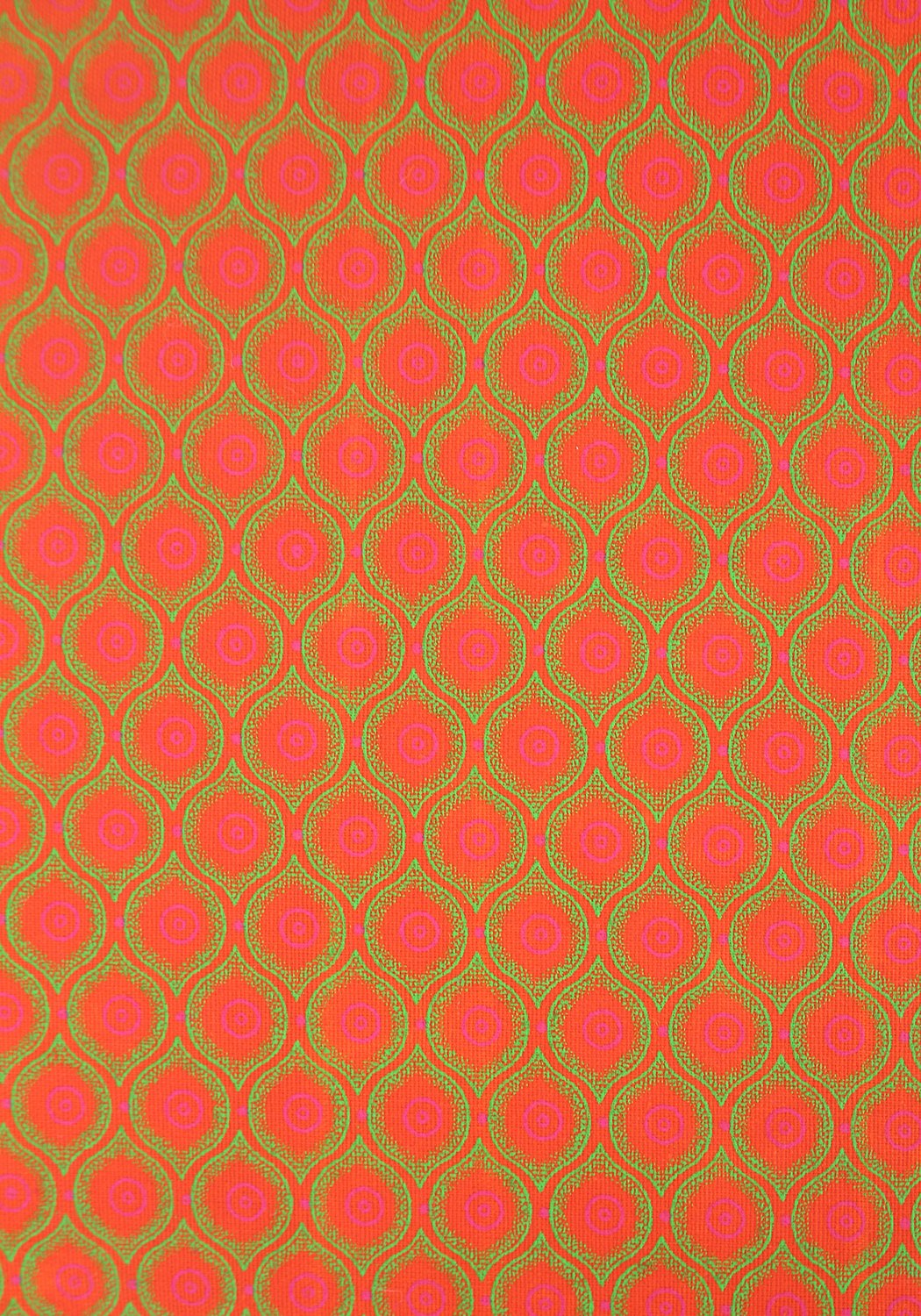 Contrasting Orange and green Shweshwe scatter cushion