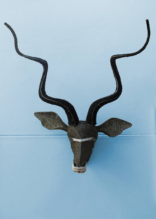 Beaded kudu head