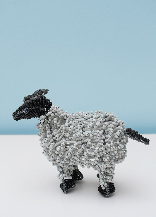 Wire and beaded sheep