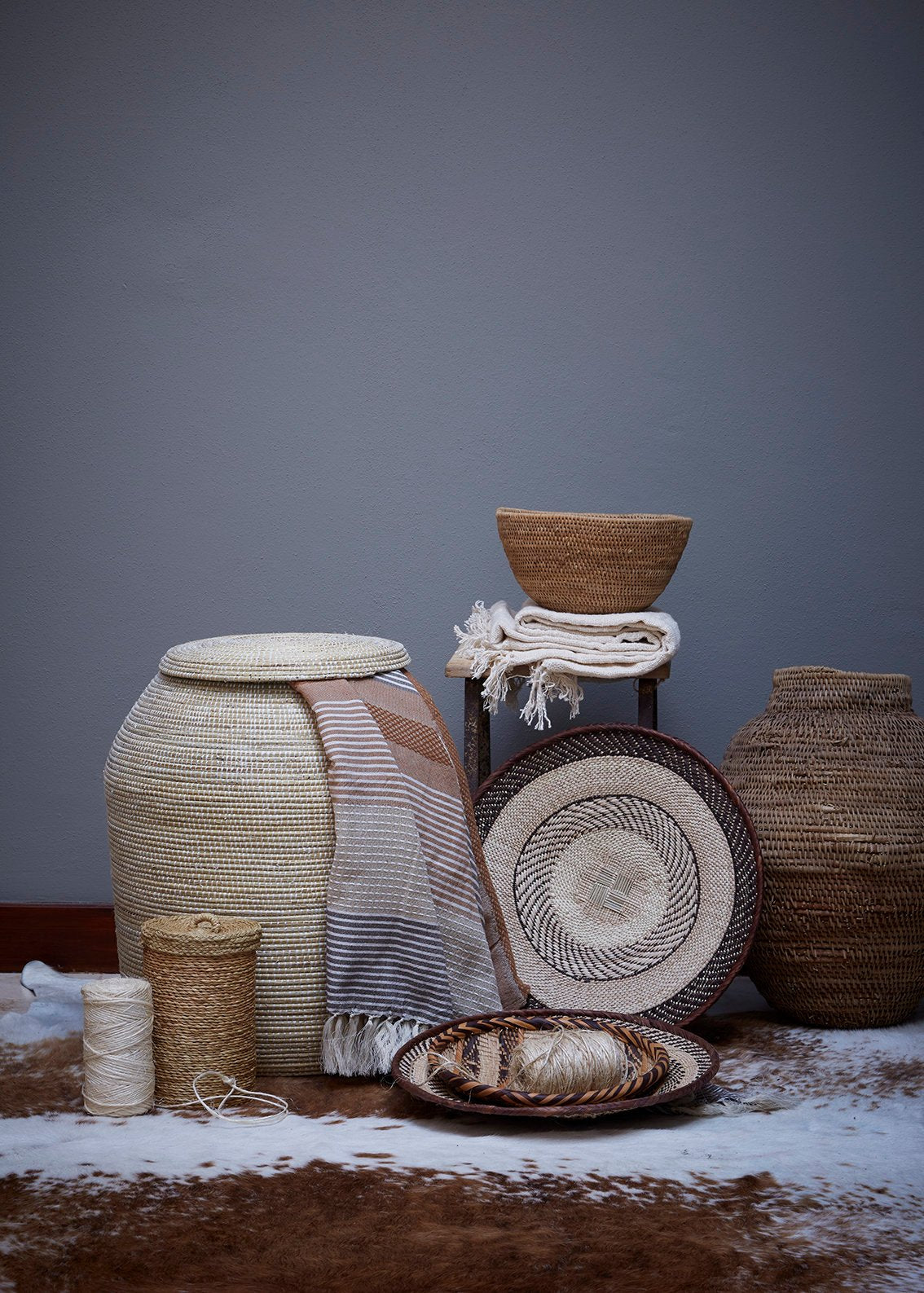 African Tonga basket 34cm