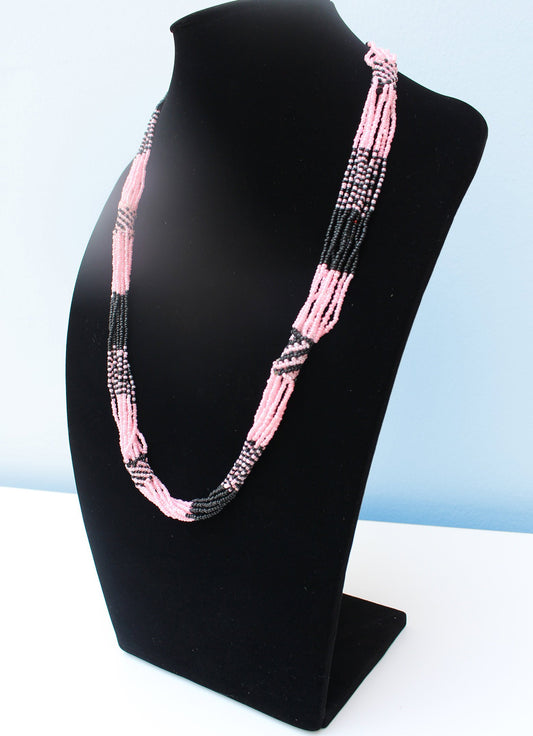 Multi-stringed Maasai beaded necklace