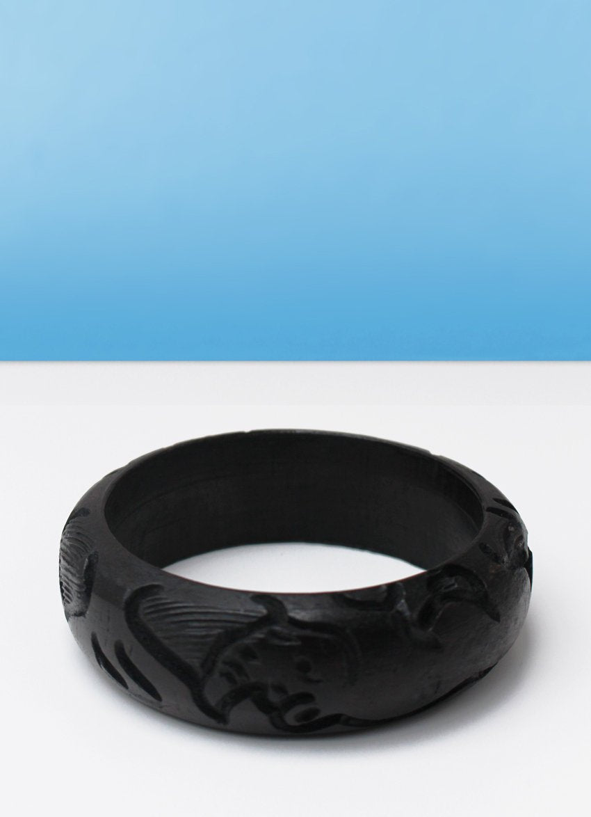 Ebony carved bangle