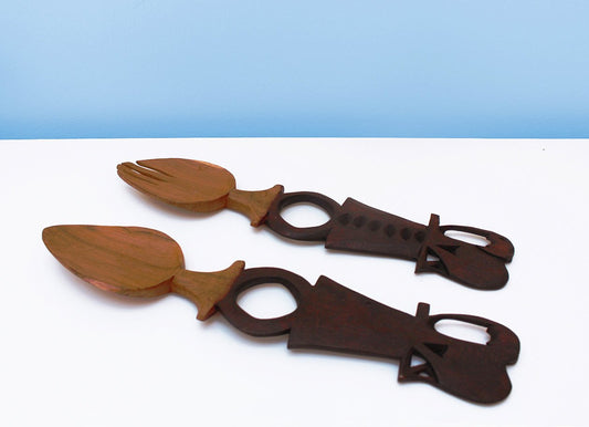 Large Jacaranda salad servers