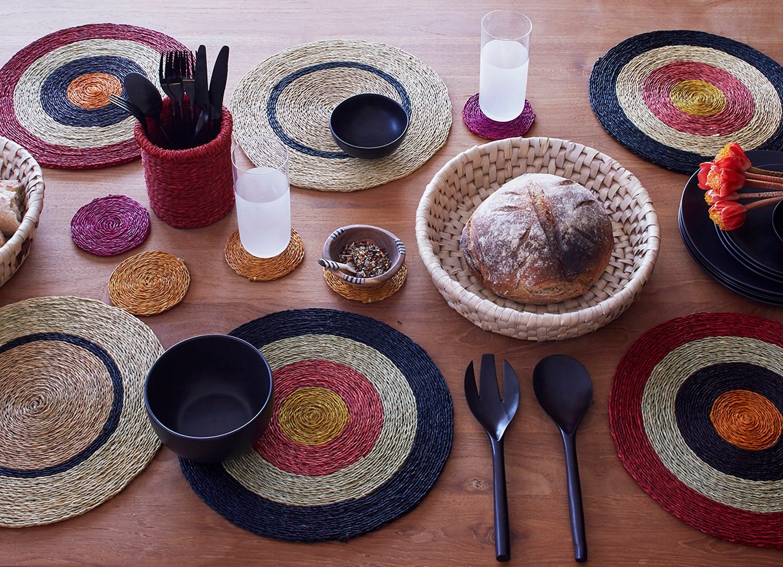 Large Jacaranda salad servers