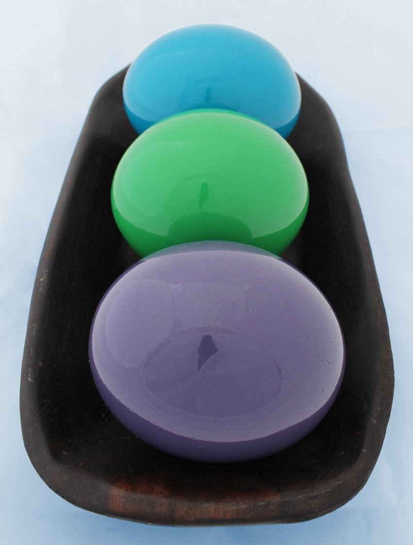 Purple-glazed ostrich egg