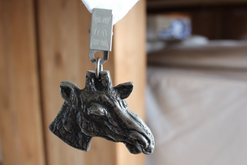 Giraffe antique nickel tablecloth weights