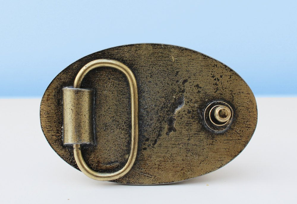 Brass elephant belt buckle
