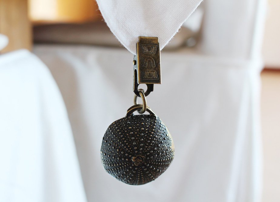 Brass seashell tablecloth weights