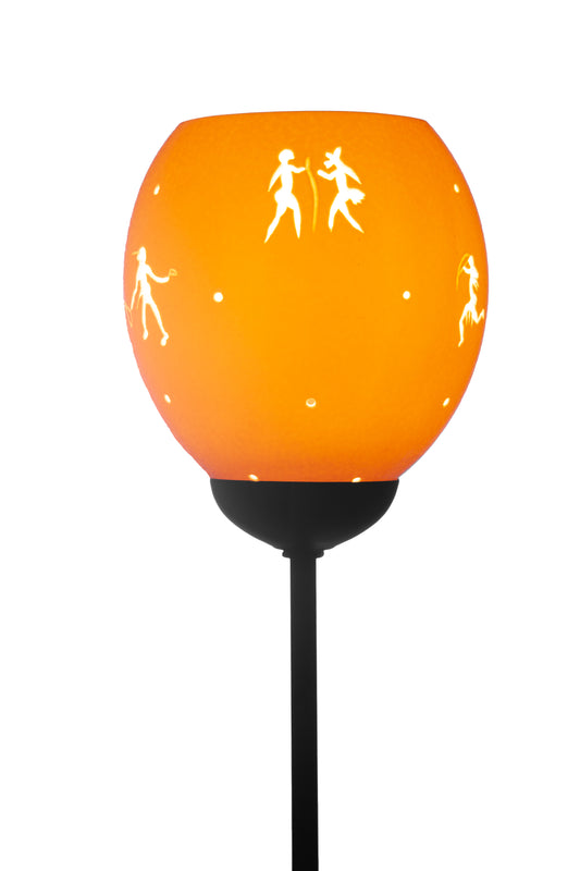 Africa & Bushman themed ostrich egg tealight