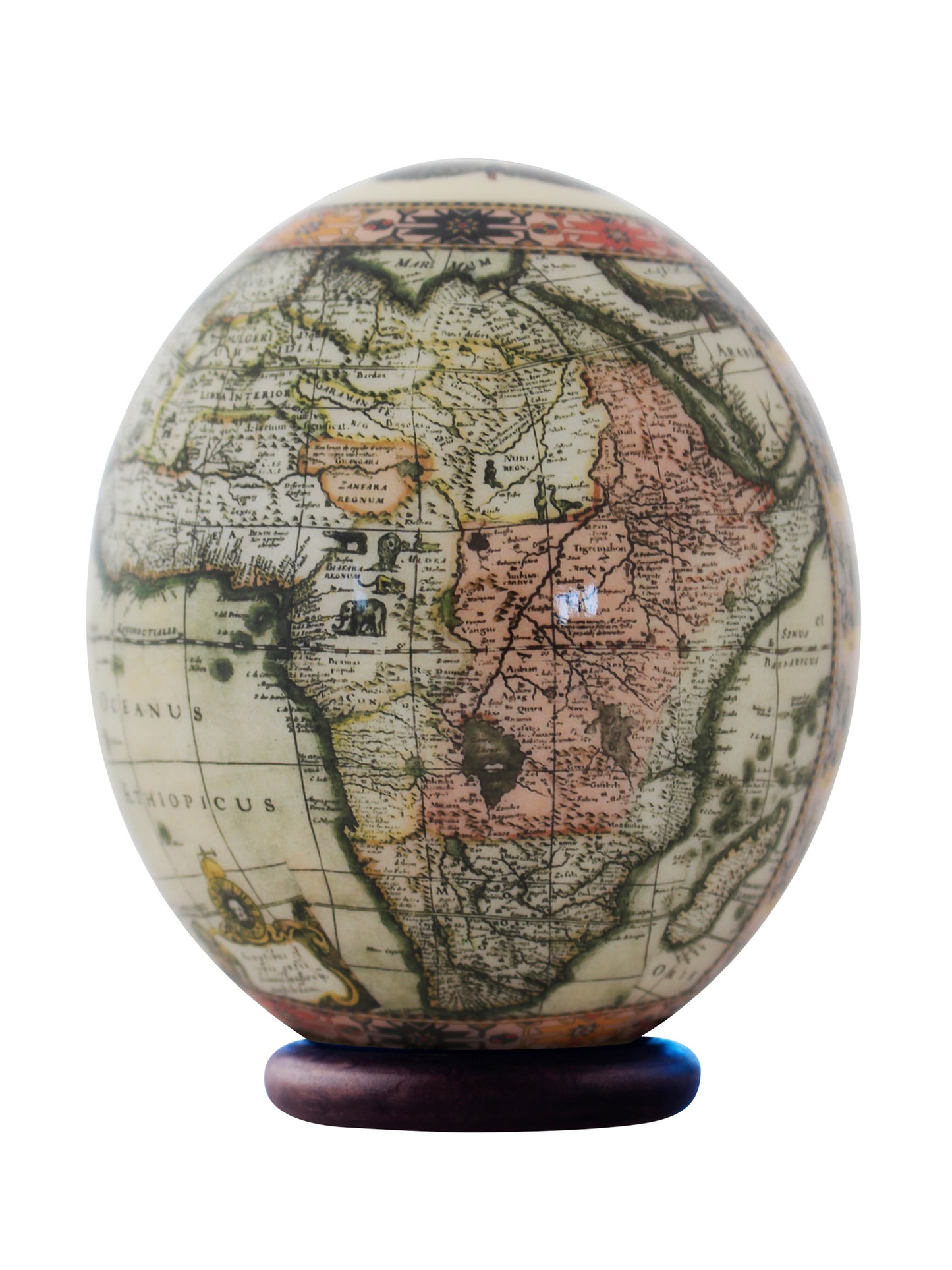 Decoupage Big 5 ostrich egg