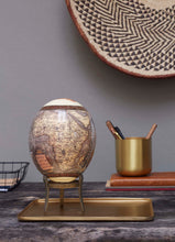 Load image into Gallery viewer, Cat brass ostrich egg stand