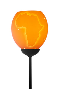 Africa & Bushman themed ostrich egg lamp