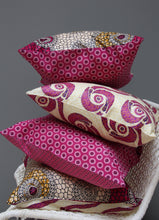 Load image into Gallery viewer, Shocking pink Java African wax print scatter cushion