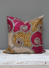 Load image into Gallery viewer, Shocking pink Java African wax print scatter cushion